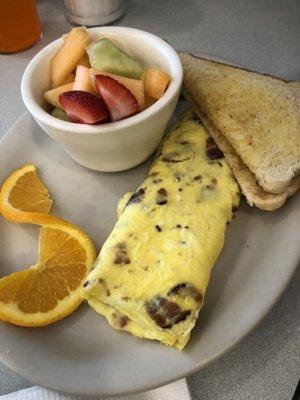 Bacon and cheese omelette