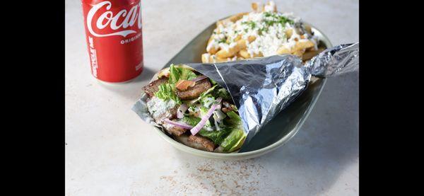 Classic Gyro combo with Greek Fries