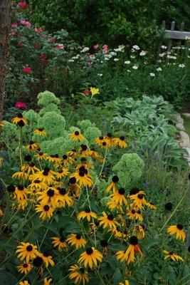 Cheerful perennial garden by The Inspired Garden.