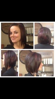 Cut off tons of hair to make this beautiful Triangular Graduation!!!