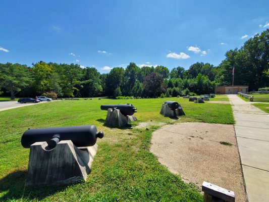 Cannons outside visitor's center