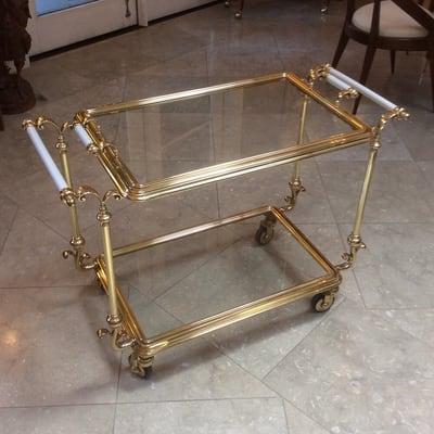 Mid century brass bar cart @epocasf #style #interiordesign