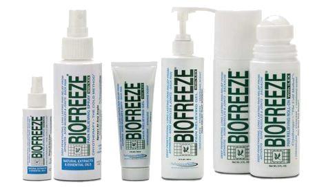 Ease pain and muscle soreness with the heat or cool effects of  Biofreeze, Sombra, and Prossage.