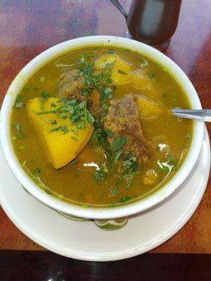 Sancocho Beef Soup. Huge Chunks and Tender.