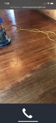 Removing years of cleaning chemicals off a engineered wood floor