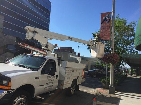 Banner installation