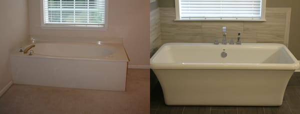 Before & After Free Standing Soaker Tub