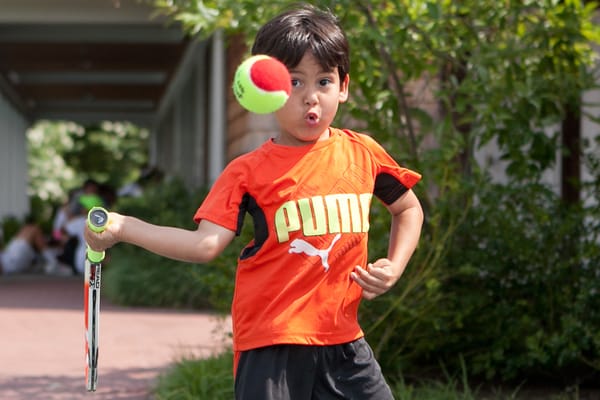 Foam ball, red ball, orange ball, green dot