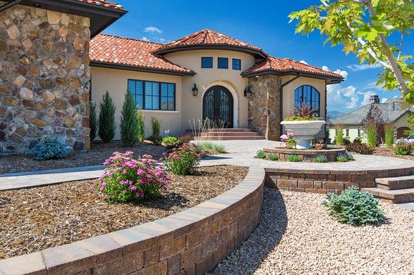 Xeriscaped Front yard in North Colorado Springs