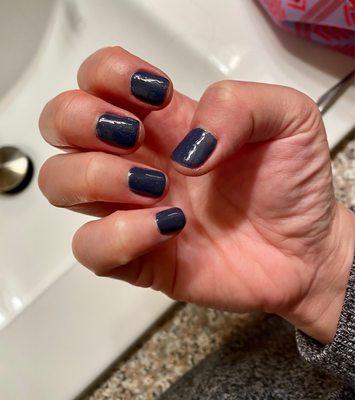 Quite messy for $30 gel mani, 11/12/20