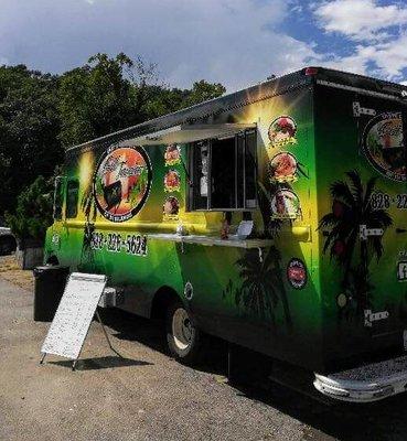 This is the Jamaican food truck in Asheville.