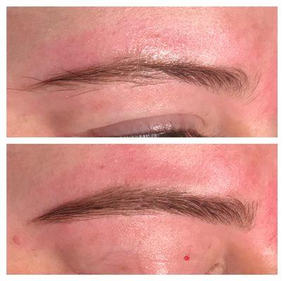 Brow wax and tint.