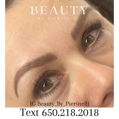 Combination brows - microblading hairstrokes and shading