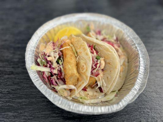 New item! Beer battered fish tacos. I could eat these every Tuesday.