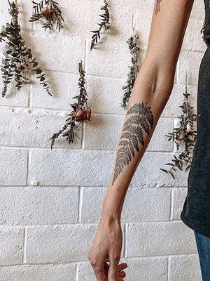 Fern tattoo by Samantha