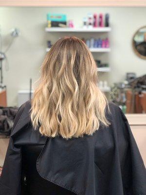 Blonde balayage.