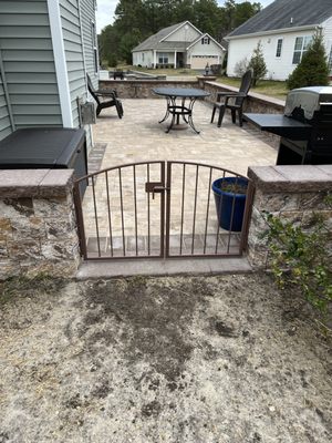 14x38 patio with pier lights