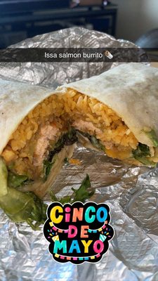 Salmon burrito-  Sorry I couldn't take the filters/captions off ‍