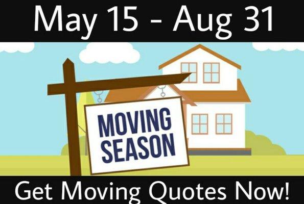 Get your moving quotes and book your move as soon as possible to avoid the high cost of last minute moves!