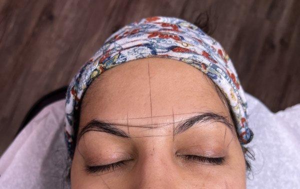 Before ombre brows