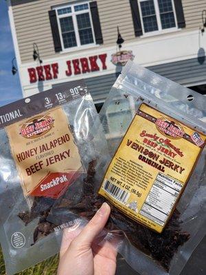 Honey Jalapeno beef jerky, Venison jerky