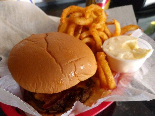 Rivals Rodeo plus Curly Fries (with mayo of course!)...Sam's Fave'!!!