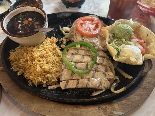 Chicken Fajitas and black beans