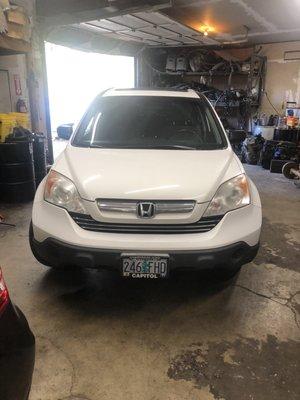 Crv in the shop for alternator install