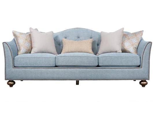 custom sofa with many fabric options to chose from