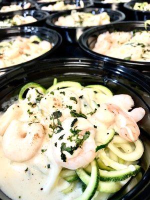 Low Carb Shrimp Alfredo