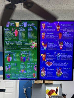 Drink menu