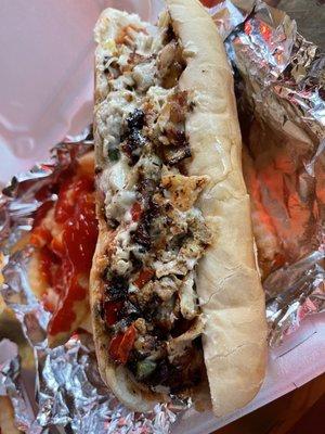 Grilled chicken Philly w/fries