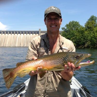 28" brown trout on hopper dry with Dally's guide Clint Wilkinson July 13.