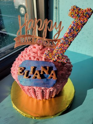 Ist birthday Giant cupcake