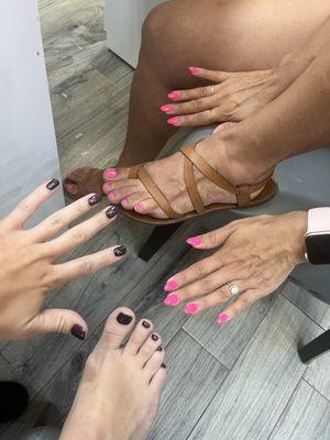 Dip, gel, mani pedis