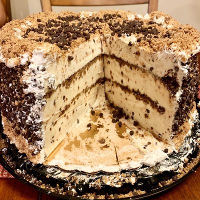 Chocolate Chip Cookie Ice Cream Cake