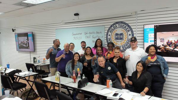 We are so happy to be in our new location inside the West Oaks Mall in Ocoee! Here we are celebrating the end of the first class held there.