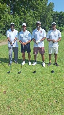 Our golf team representing MHWEALTH Advisors included Emmitt Thompson,  Marcus Polk, Jerome Jackson and myself.