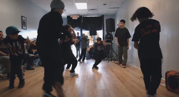 Workshop at Winners Circle on Grand Opening day taught by one of our instructors Bboy Marcus.