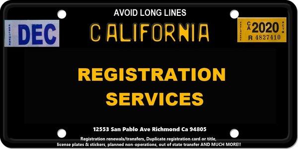 DMV Services: Transfer, Renewal, Duplicate Title, Registration, plates, stickers instantly and much more.