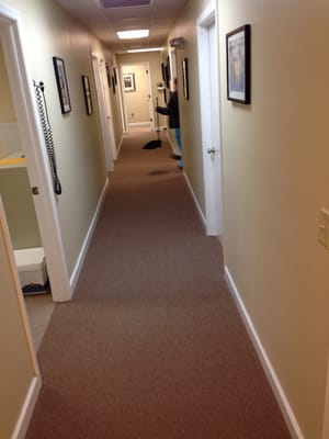 Hall way to patient rooms