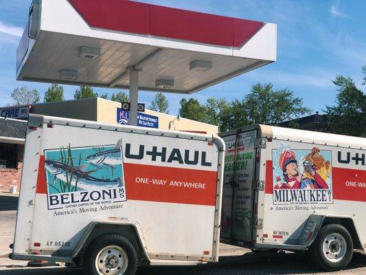 We keep our U-hauls right on our lot for easy access.