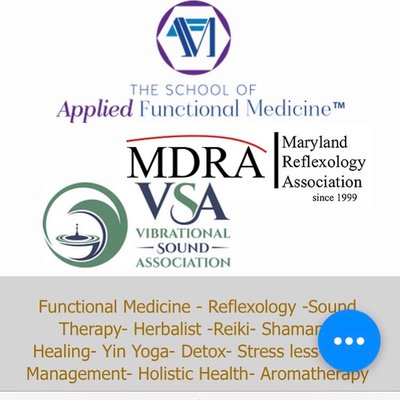 Functional Medicine, Reflexologist, Vibrational Sound Therapy, herbalist, yoga, Aromatherapy