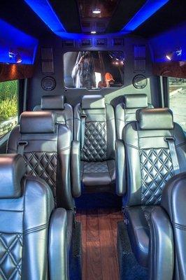 Amm's Black Car Service - Mercedes Sprinter Van with Bentley Captain Seats for corporate transportation