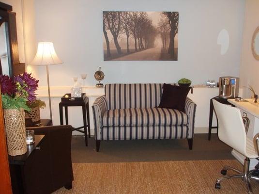 The Psychotherapy center is a beautiful and peaceful space where clients feel at ease and comfortable.