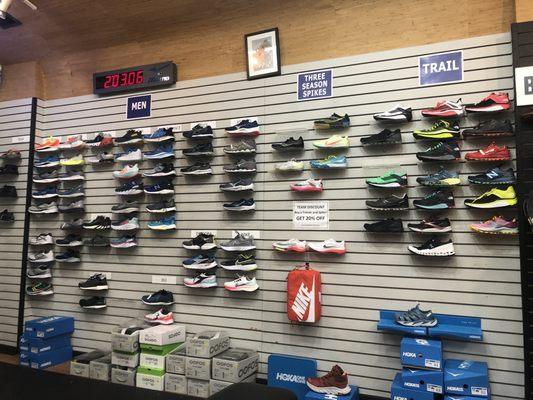 Men's shoe section