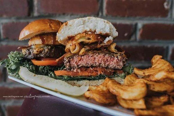 Yummy burger & fries