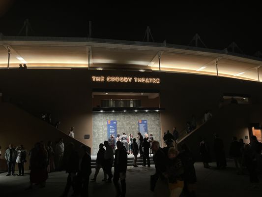 The theater at night