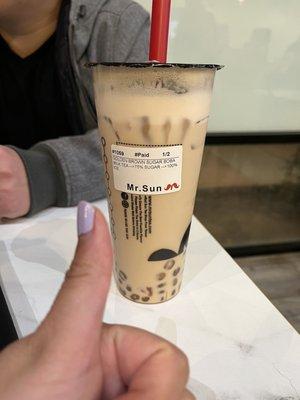 Earl Gray Milk Tea with Golden Boba