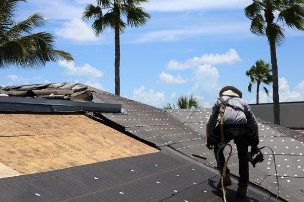 New roof installation in Key Largo, FL.